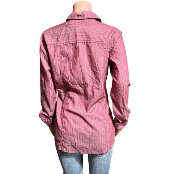 Pulp front yoke half button garnet henley top L - Picture 5 of 7